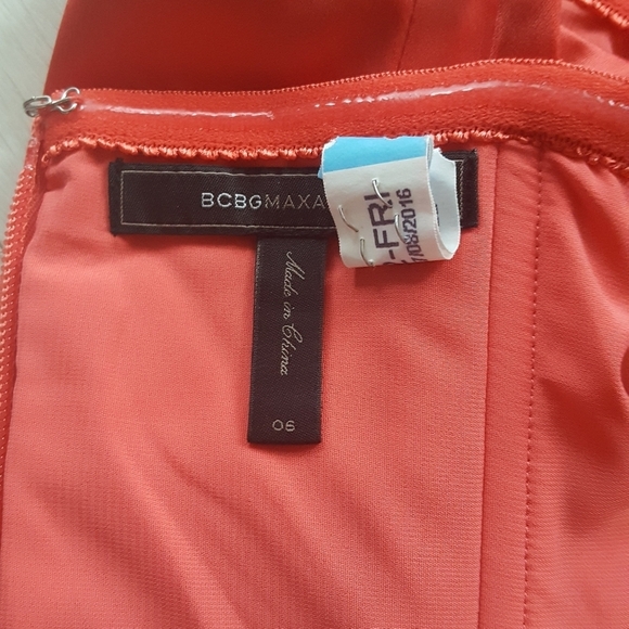 BCBG Coral Ruffled Peacock Dress - Picture 3 of 5